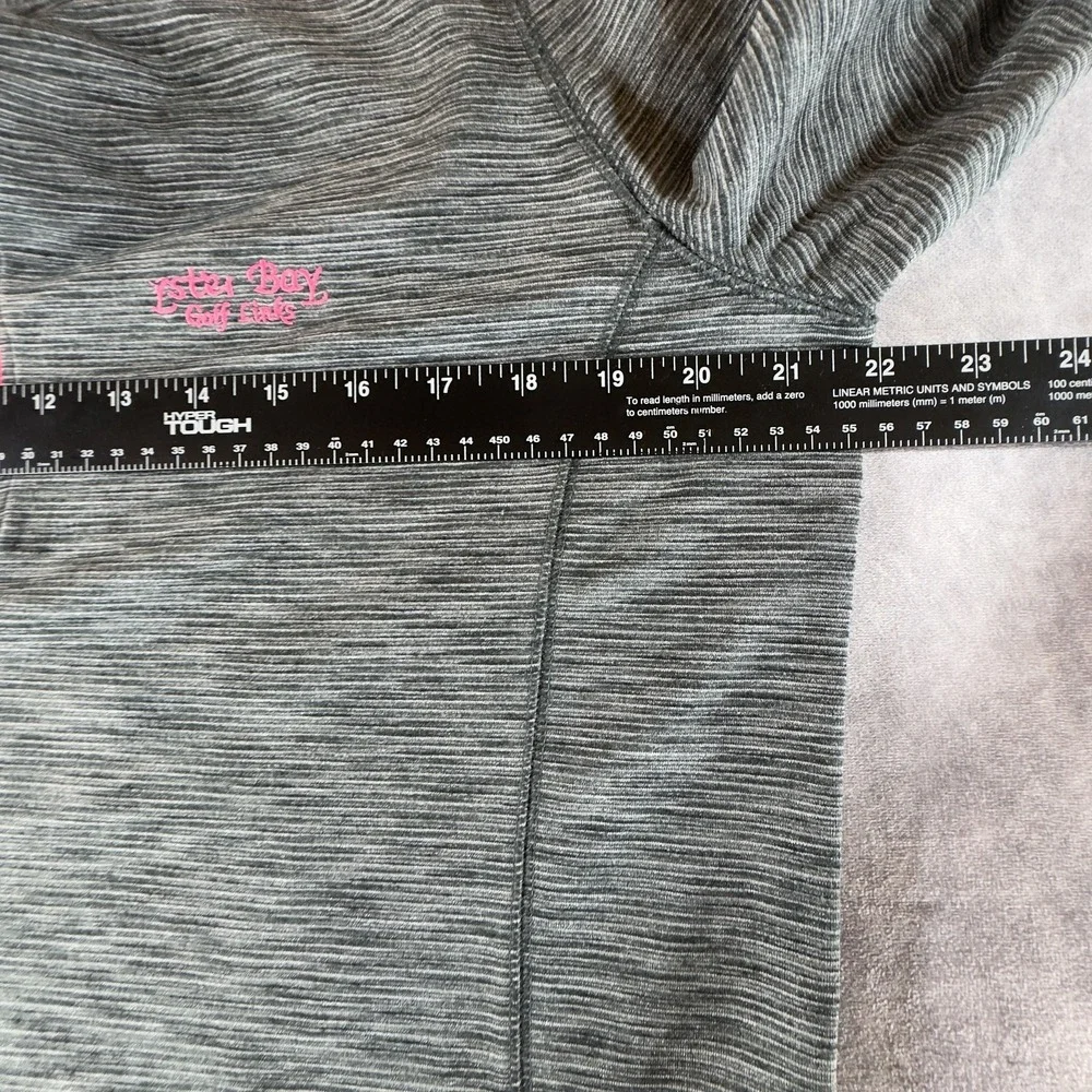 Nike Golf Womens XL Gray Pink Dri-FIT Quarter Zip Oyster Bay Golf Links